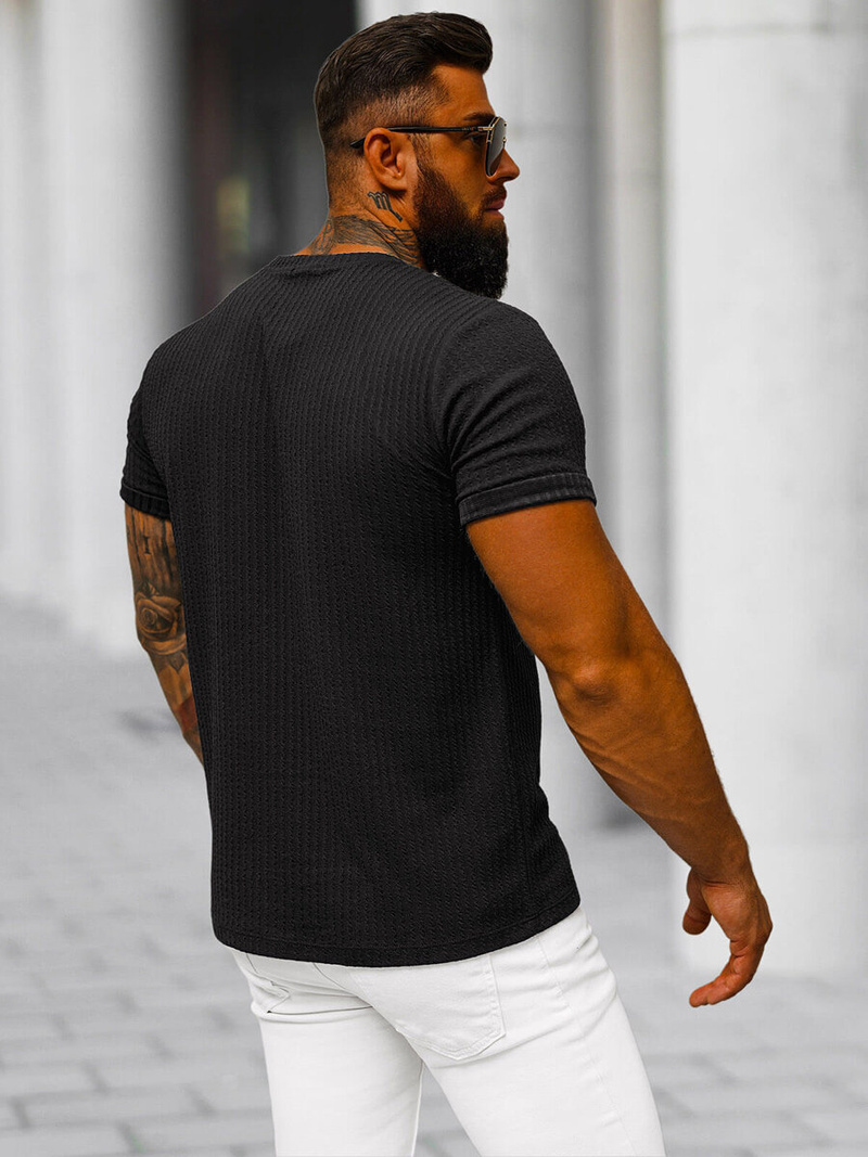 Pánské Tričko Černé OZONEE O/7766T