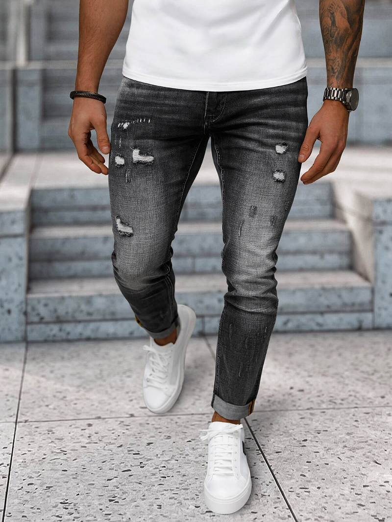 Pánské Džíny Černé OZONEE NB/MP0169G