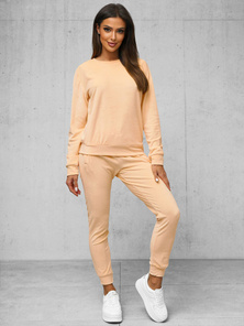 Dámská velurová tepláková souprava lososová OZONEE O/8C1173/150Z