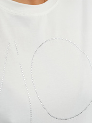 Dámské Tričko Bílé OZONEE JS/YJ77841