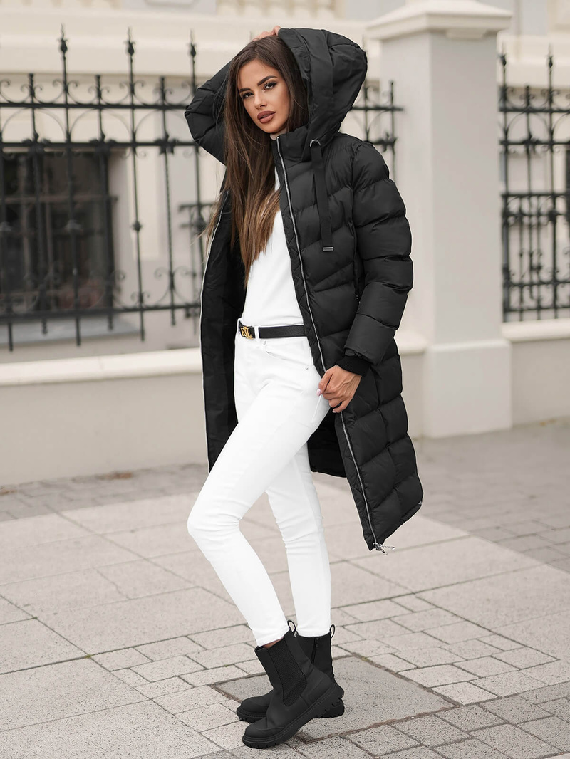 Dámská Bunda Černá OZONEE JS/M736/392Z