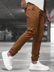 Pánské Kalhoty Chino Jogger Hnědé OZONEE JB/JP1145/15