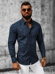 Pánská Košile Námořnická Modřá OZONEE O/V11