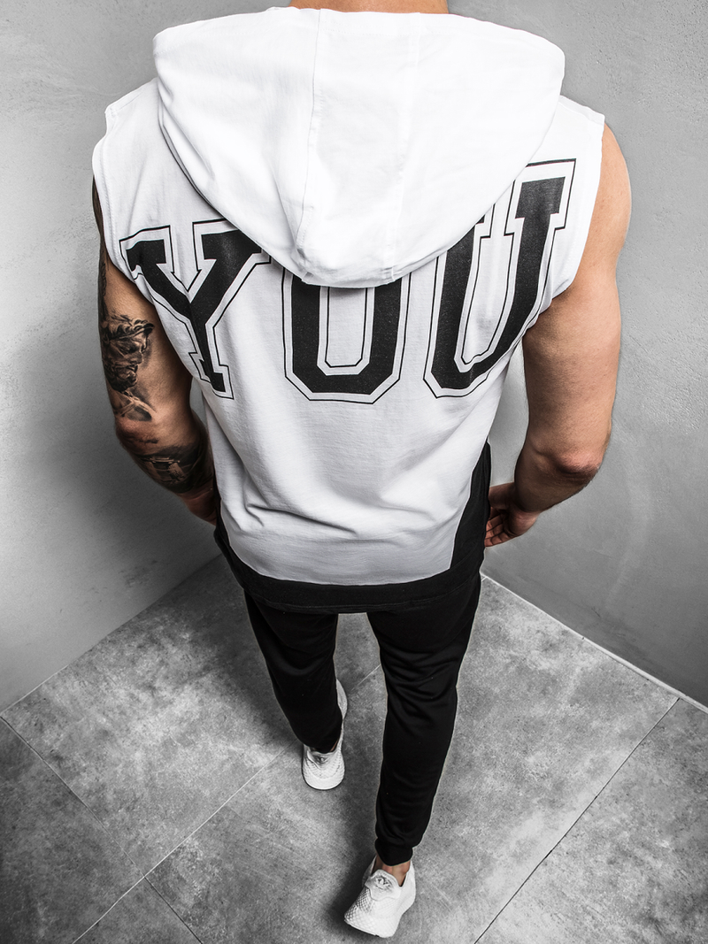 Pánské Tílko Bílé OZONEE B/60042Z