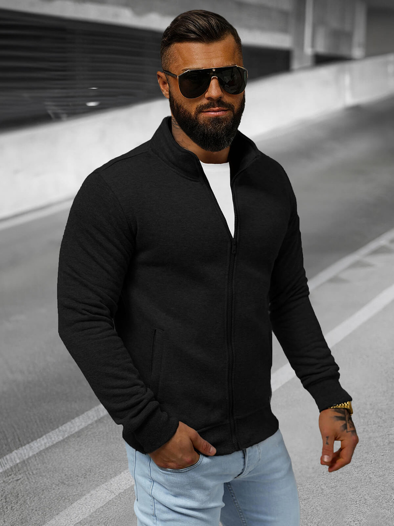 Pánská Mikina Černá OZONEE JS/2002Z