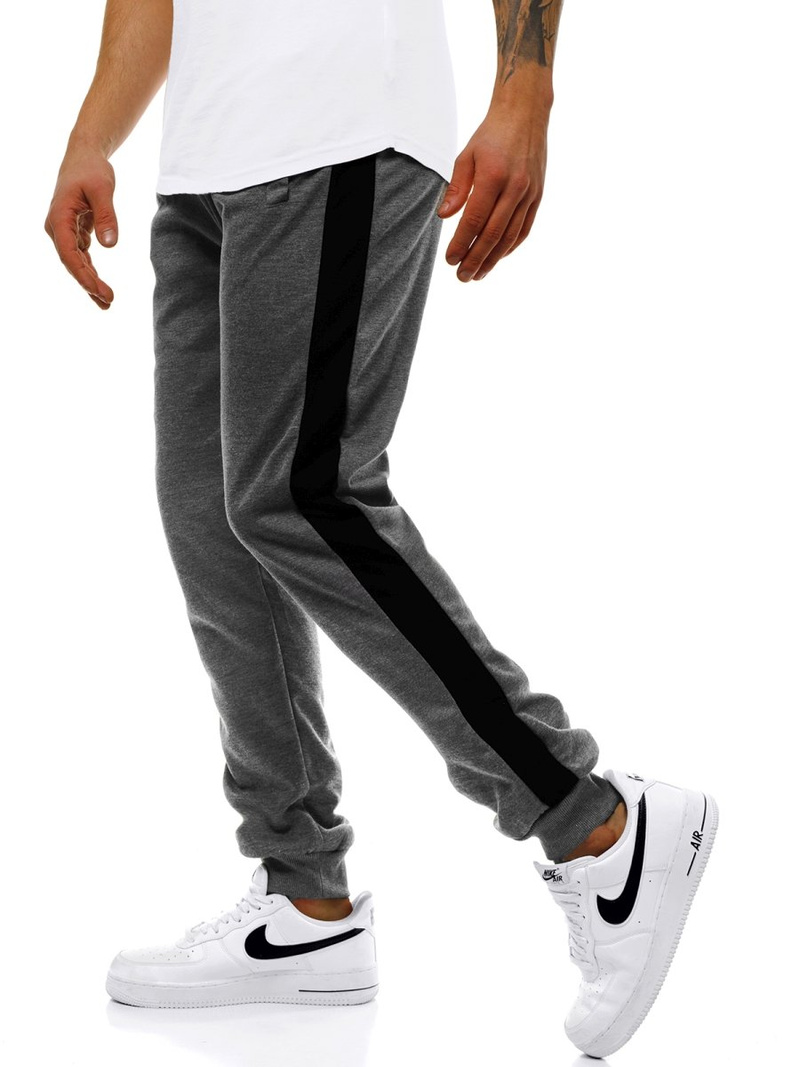 Pánské Tepláky Grafitovo-Černý OZONEE JS/JZ11006