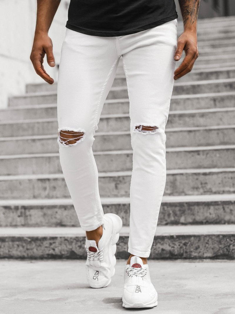 Pánské Džíny Bílé OZONEE DP/586/R2