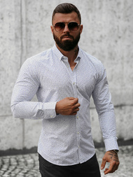 Pánská Košile Bílá/4 OZONEE O/CLS349