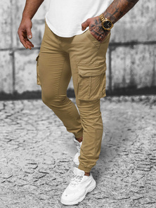 Pánské Chino Jogger Kalhoty Béžové OZONEE NB/MP0202K