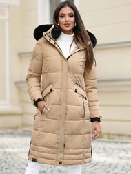 Dámská Bunda Béžová OZONEE O/W377Z