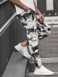 Pánské Kalhoty Jogger Černobílé OZONEE A/404