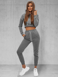 Dámská dvoudílná tepláková souprava grafitová OZONEE JS/8C67/5Z