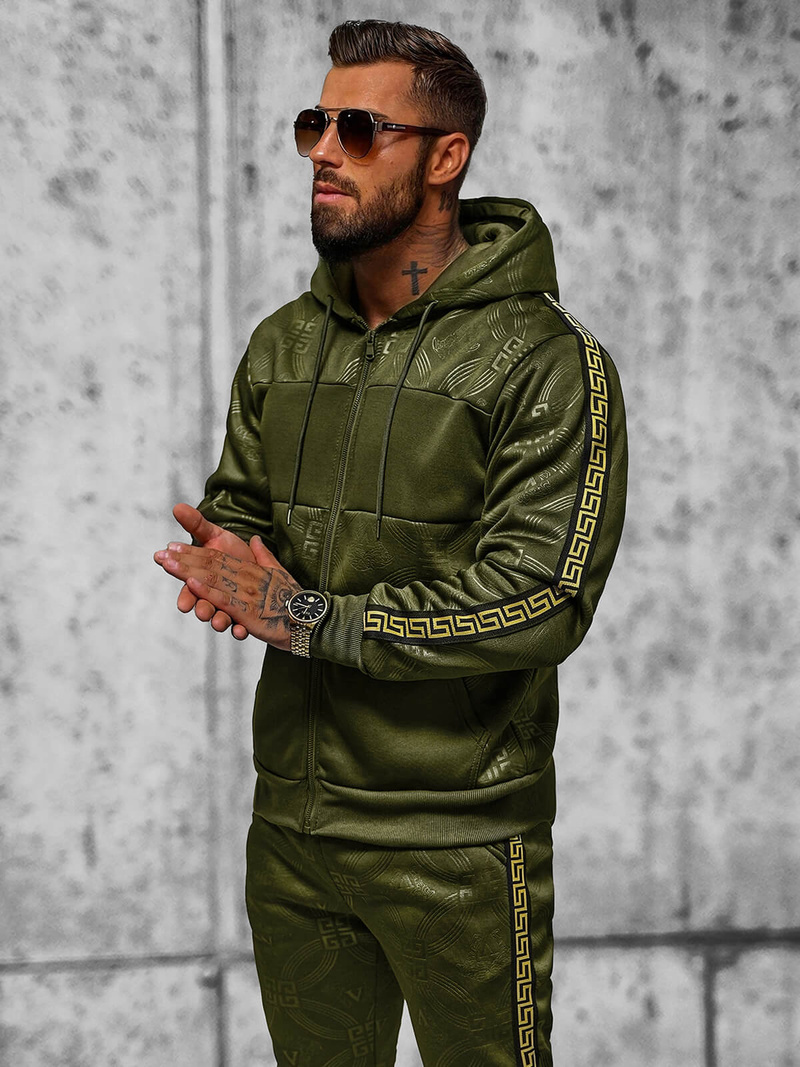 Pánská Tepláková Souprava Zelený OZONEE JS/3C555