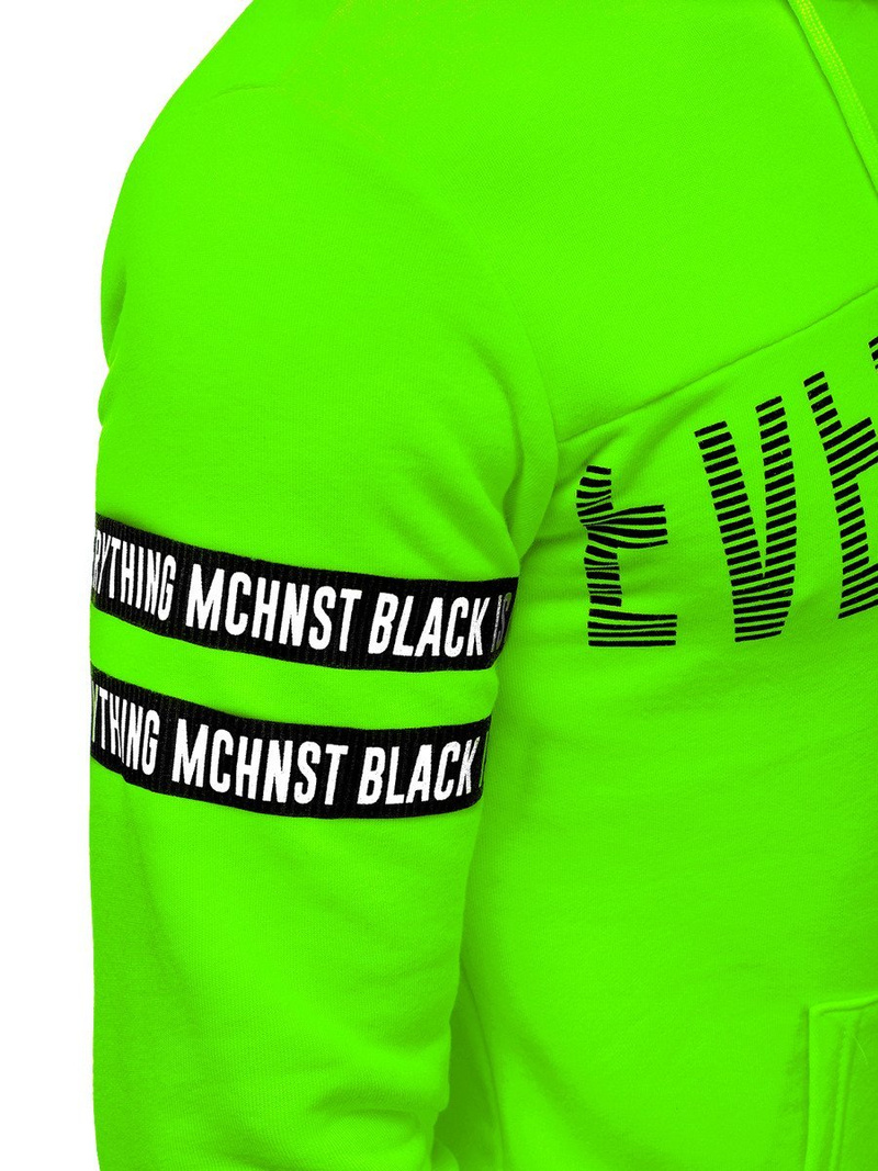 Pánská Mikina Zelená neon OZONEE MACH/3123