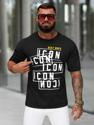 Pánské Tričko Černé OZONEE JS/8B1366/3