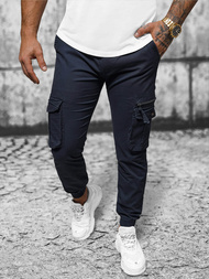 Pánské Chino Jogger Kalhoty Námořnické Modré OZONEE NB/MP0201BS