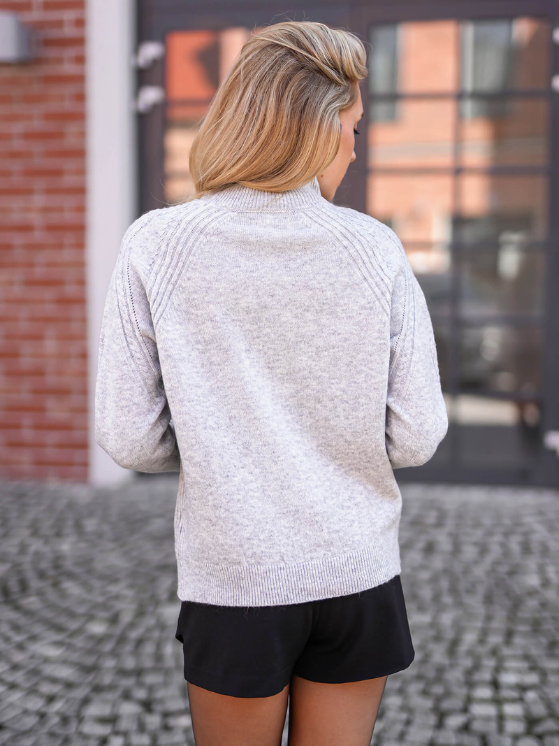 Dámský svetr šedá OZONEE JS/53B5201/2