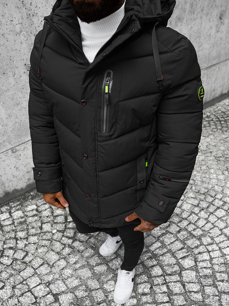 Pánská Zimní Bunda Černá OZONEE JS/22M55/392