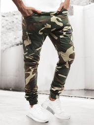 Pánské Kalhoty Jogger Maskáčové-Zelené Ozonee A/0853