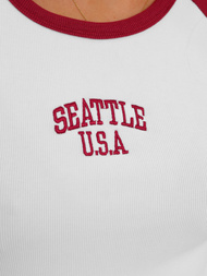 Dámské Tričko Bílo-Červené OZONEE JS/R61627