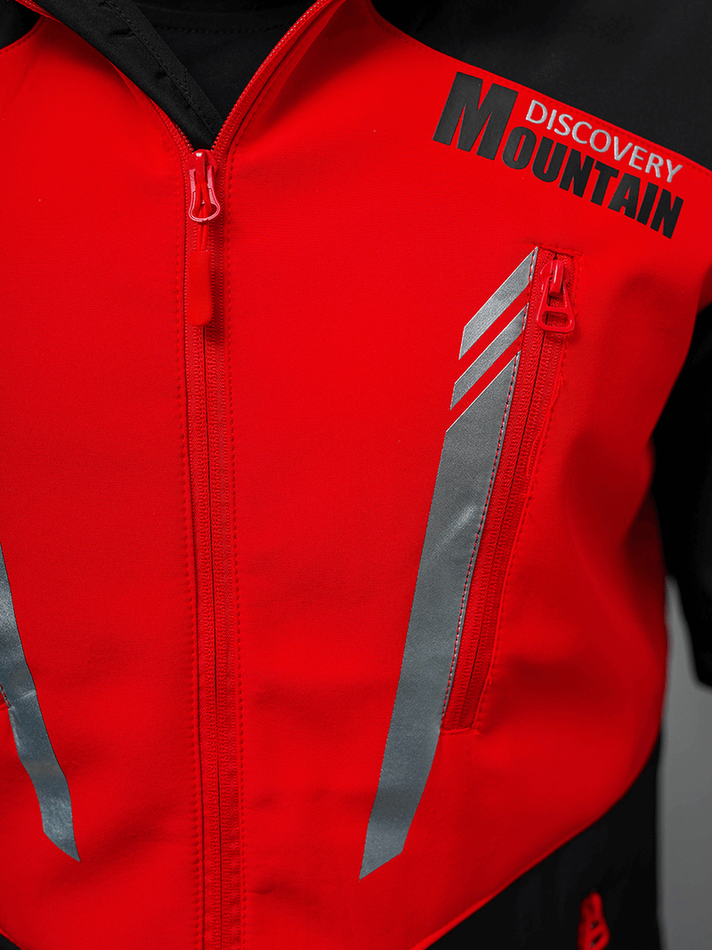 Pánská softshellová Bunda Černo-Červená OZONEE JS/HH022/1CZ