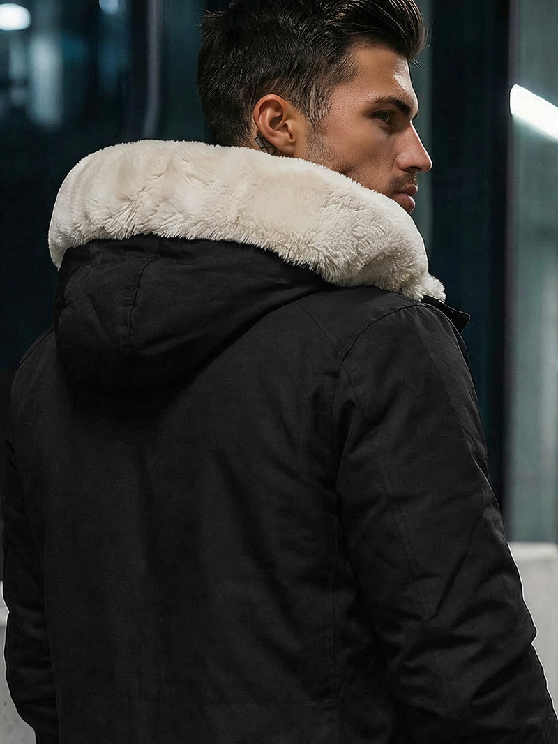 Pánská Zimní Bunda Černá OZONEE JS/5M120/392Z