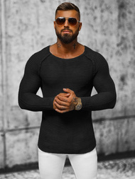 Pánský Svetr Černý OZONEE L/1442Z