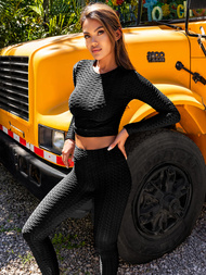 Dámská dvoudílná tepláková souprava Černá OZONEE O/22060Z