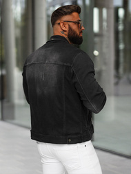 Pánská Džínová Bunda Černá OZONEE NB/MJ514N