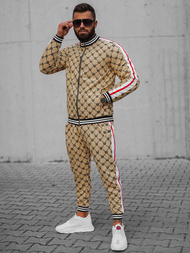 Pánská Tepláková Souprava Béžovo-Černý  OZONEE O/12136