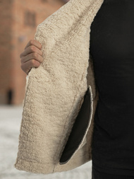 Pánská Koženková Bunda Černá OZONEE JS/11Z8273