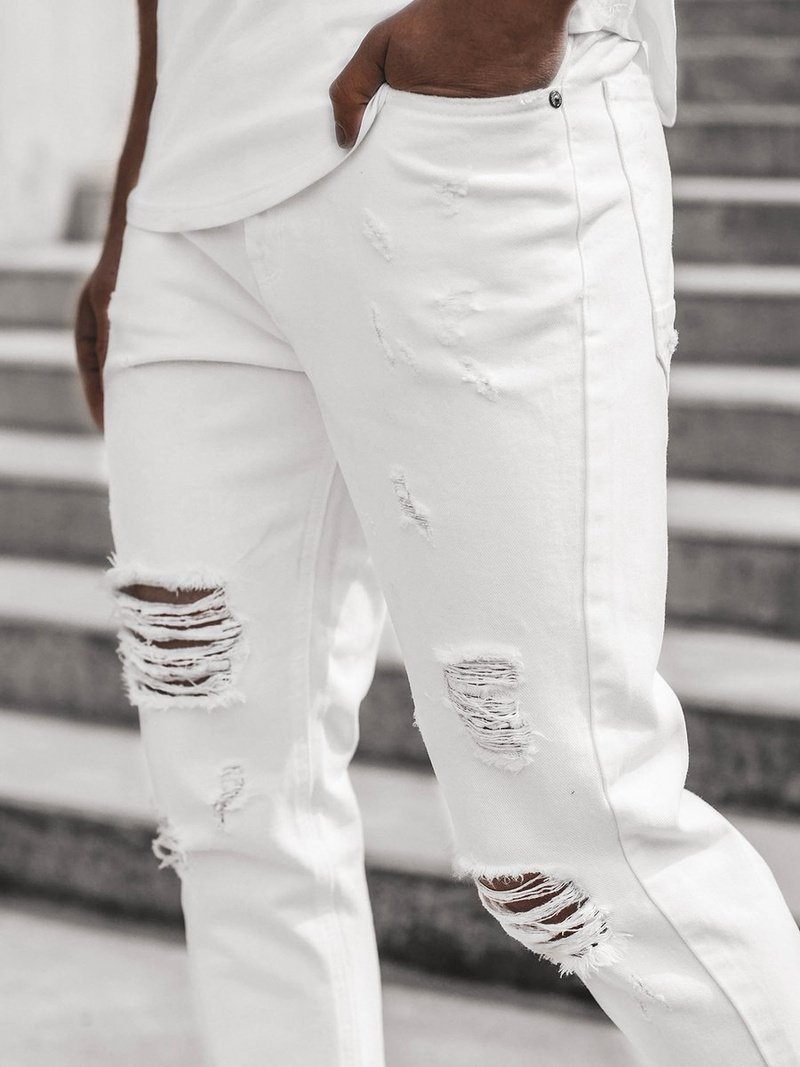 Pánské Džíny Bílé OZONEE B/55082