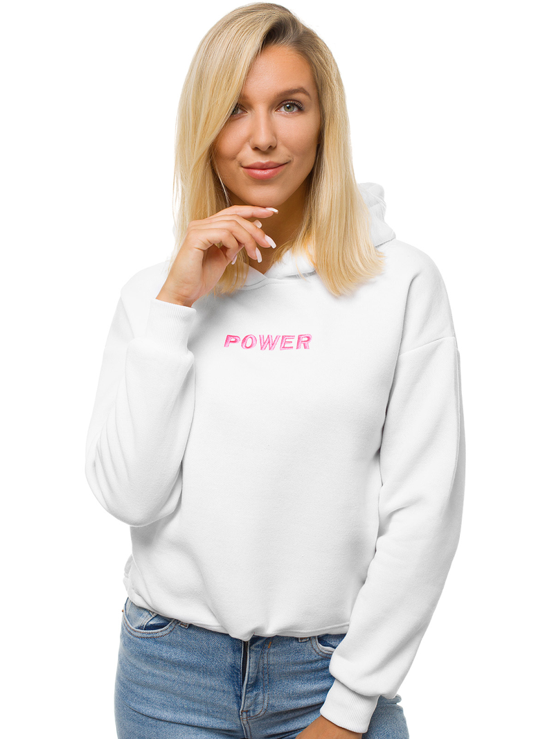 Dámská Mikina Bílá OZONEE JS/KSW2028