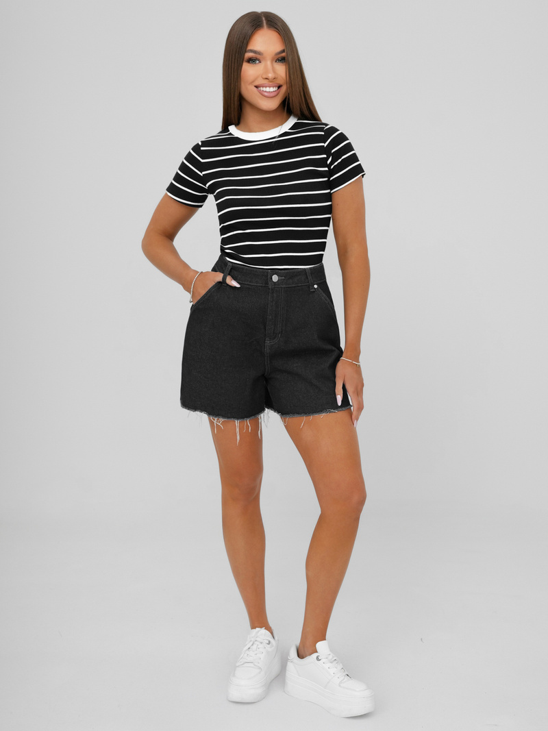 Dámské Tričko Černé OZONEE JS/96T659/3