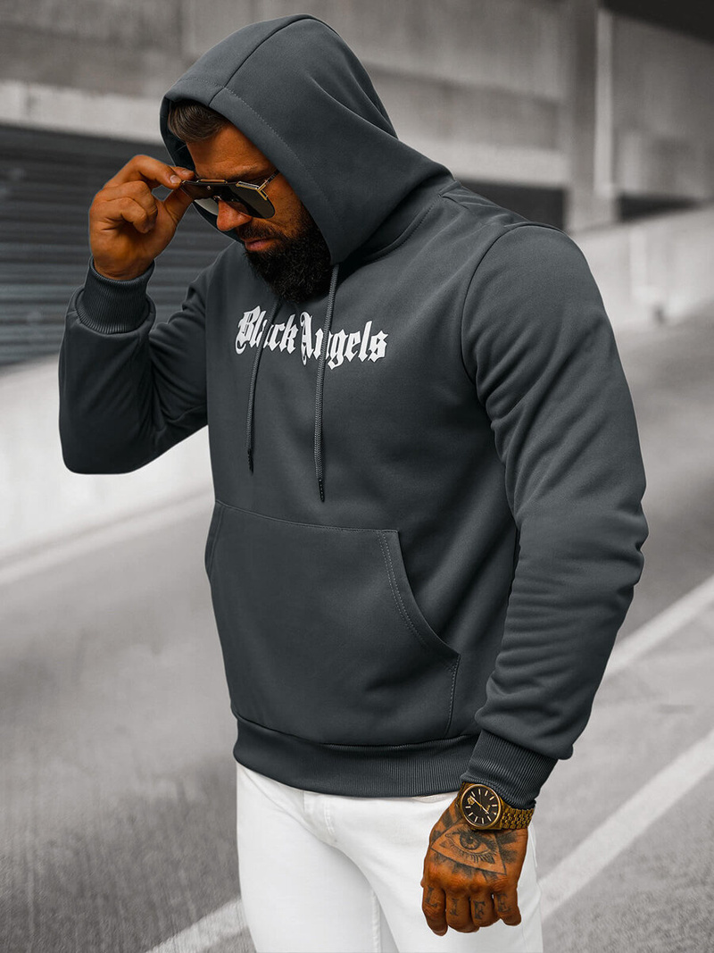 Pánská Mikina Grafitová OZONEE JS/27B6509/5