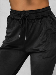 Dámská velurová tepláková souprava černá OZONEE JS/35C1612/3