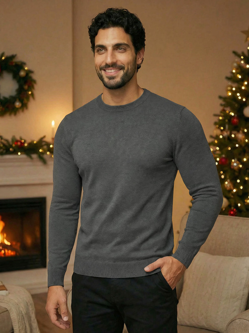 Pánský Svetr Grafitový OZONEE NB/MMB602/3Z