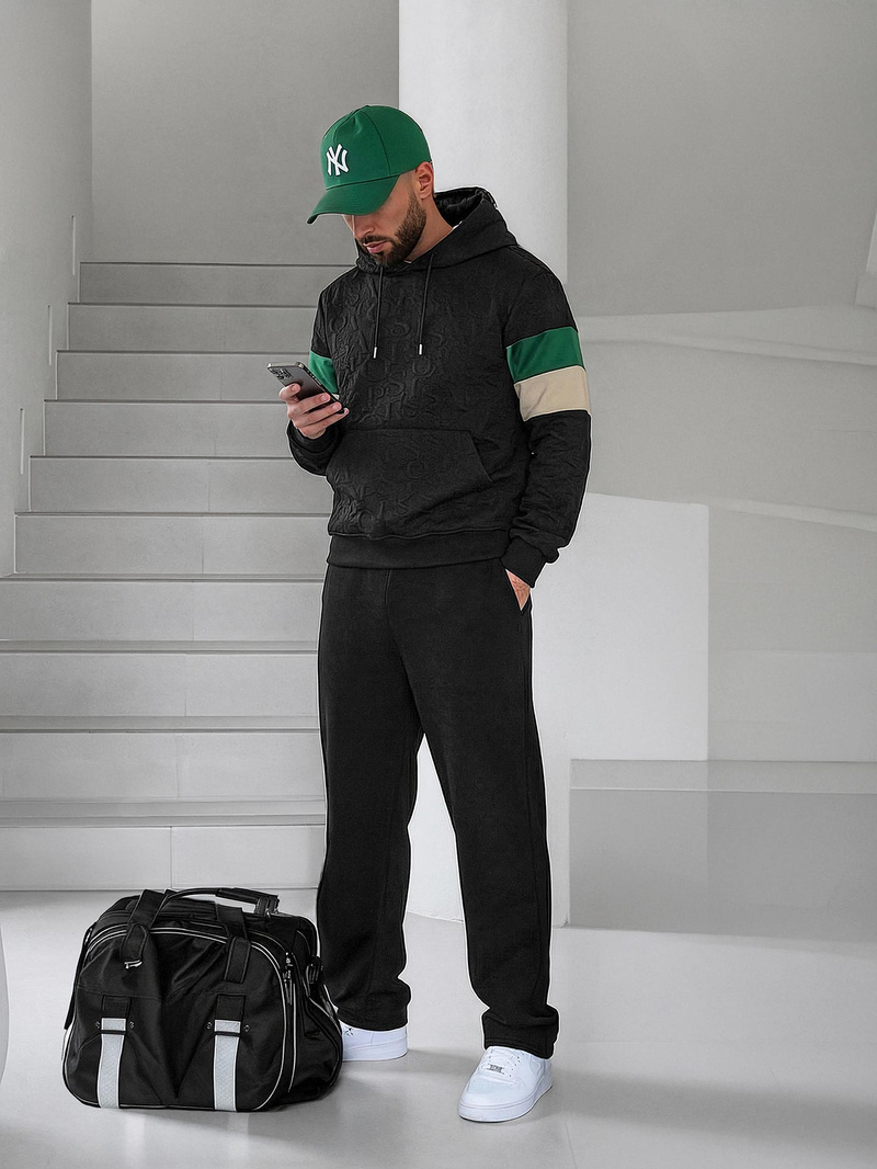 Pánská Mikina Černá OZONEE JS/3B578