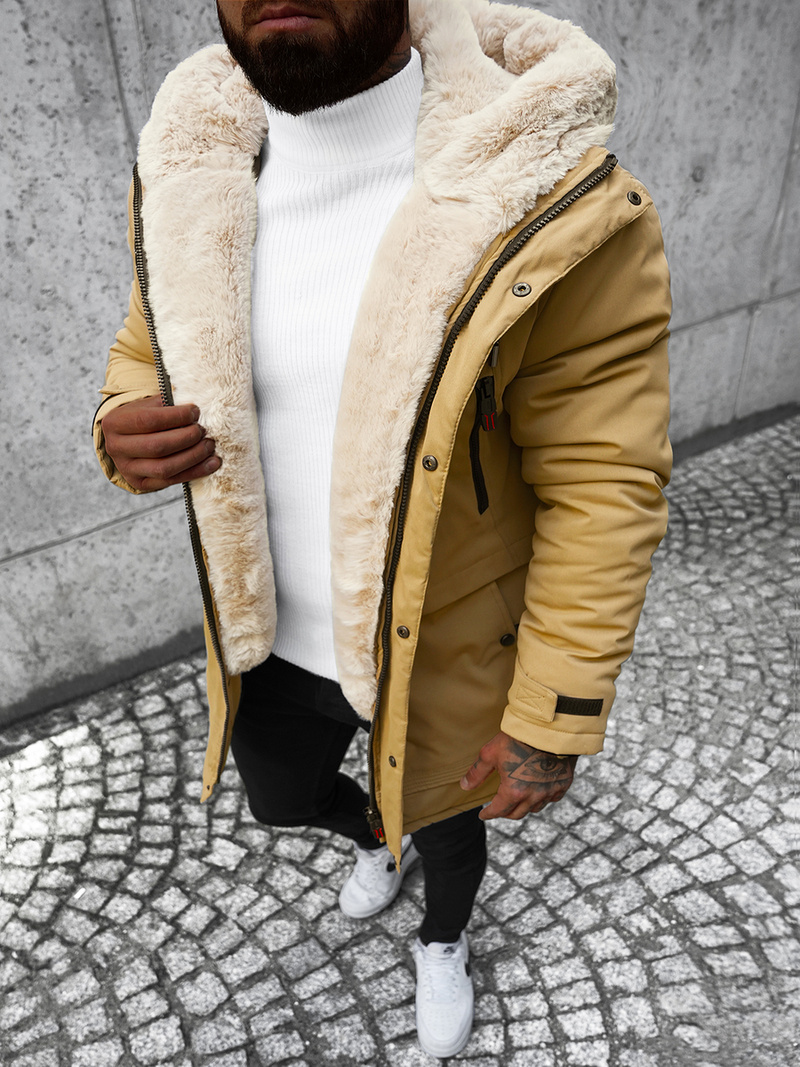 Pánská Zimní Bunda Béžová OZONEE JS/22M51/62