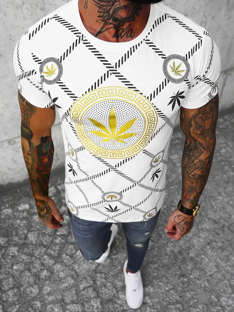 Pánské Tričko Bílé OZONEE O/T130/1