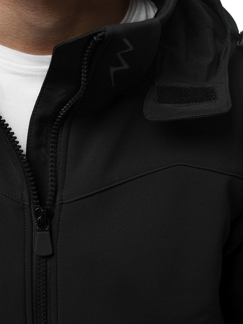 Pánská Bunda Softshell Černo-Červená OZONEE GE/12268