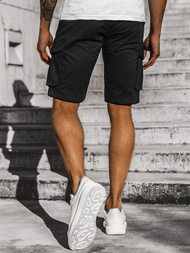 Pánské džínové kraťasy Černé OZONEE JS/HH5011