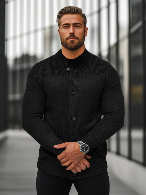 Pánský Svetr Černý OZONEE NB/MM6011/4Z