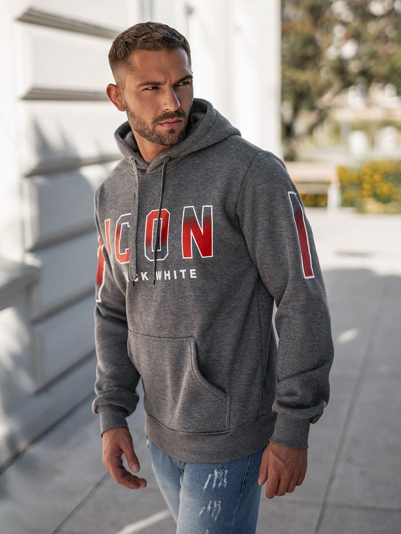 Pánská Mikina Grafitová OZONEE JS/8B1739/5