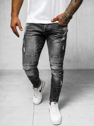 Pánské Džíny Černé OZONEE NB/MP007NZ