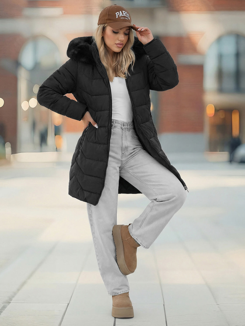 Dámská Bunda Černá OZONEE JS/16M9121/392Z