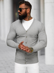 Pánský Svetr Šedý OZONEE NB/MM6006/2Z