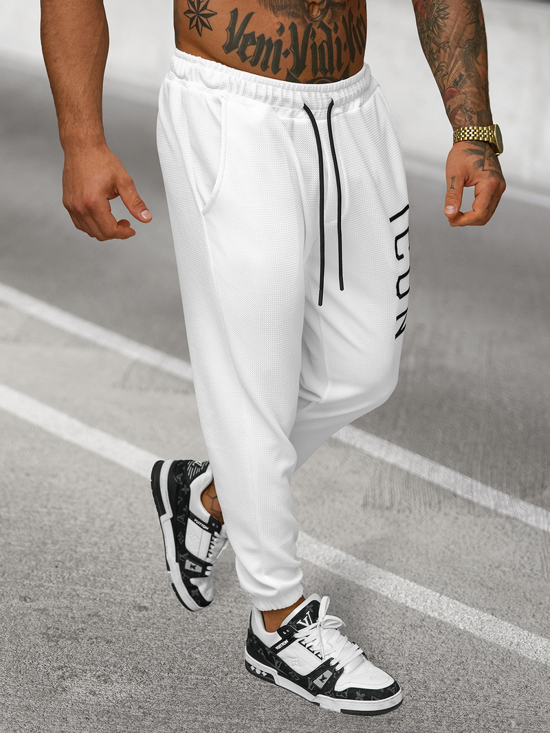 Pánské Tepláky Bílé OZONEE O/D9125Z