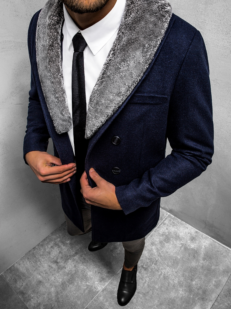 Pánský Kabát Námořnický Modry OZONEE O/5626