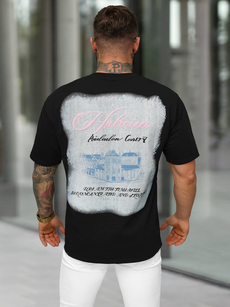 Pánské Tričko Černé OZONEE O/YN2/632